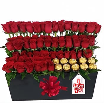 caja con rosas y chocolates Florería en Veracruz y Boca del Río: ¡Envío a domicilio! Encuentra las mejores flores y arreglos florales para cualquier ocasión