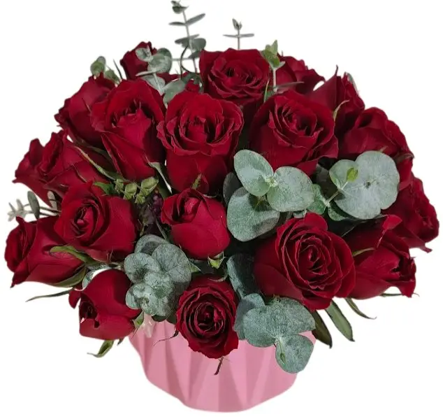 arreglo con 40 rosas rojas y eucalipto,Florería en Veracruz y Boca del Río: ¡Envío a domicilio! Encuentra las mejores flores y arreglos florales para cualquier ocasión