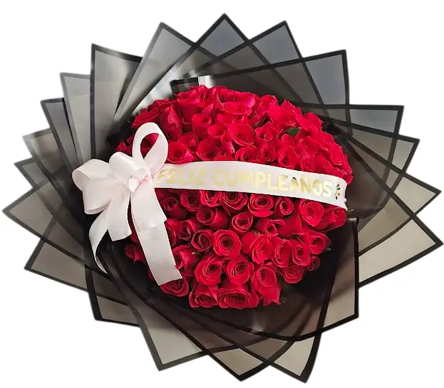 ramo buchon de 100 rosas rojas para cumpleaños Florería en Veracruz y Boca del Río: ¡Envío a domicilio! Encuentra las mejores flores y arreglos florales para cualquier ocasión
